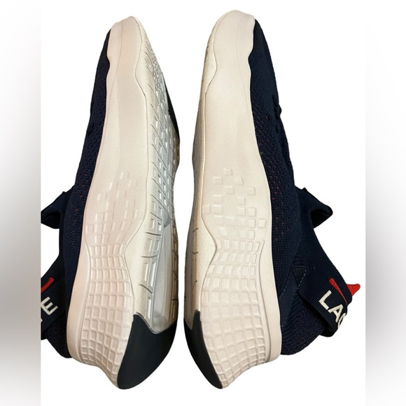Lacoste Men`s  Court-Drive Textured Knit Sneaker Size 12Navy/Red - Picture 3 of 9